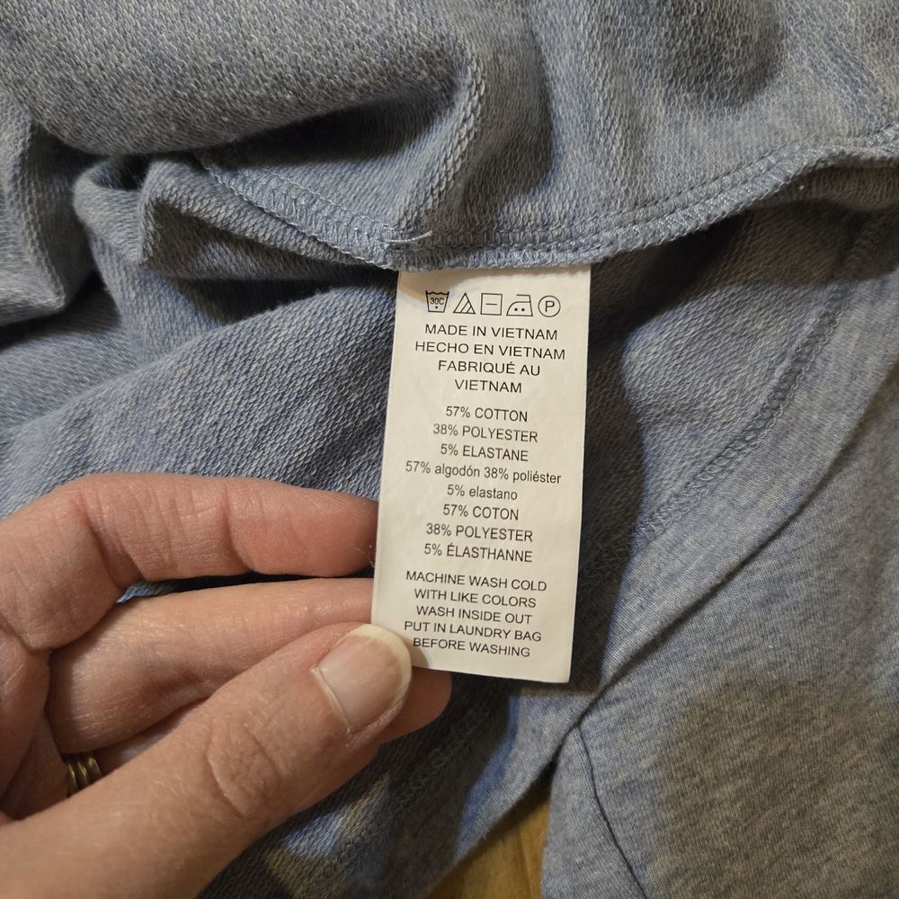 Michael Kors Heathered Blue Cropped Sweatshirt - Picture 5 of 5